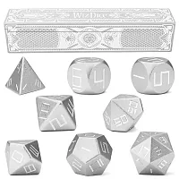 Set of 8 Mithril Silver Precision Aluminum Polyhedrals GDIC-1808