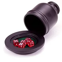 Deluxe Wooden Dice Cup Shaker w/ Felt Lined Tray and 5 dice  GDI