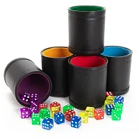 Professional Dice Cups Game Night Pack, Assorted Colors 5-pk GDI