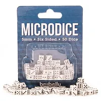 5mm Microdice, White with Black, 50-pack GDIC-3101