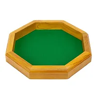 12 in Wooden Octagonal Dice Tray GDIC-351