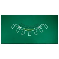 Green Blackjack Table Felt - Gaming Table Top for Blackjack  GFE