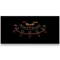 Black Baccarat Casino Table Felt Layout GFEL-007