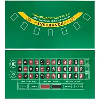 Double-sided Mini Table Felt, Blackjack and Roulette GFEL-603