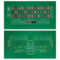 Double-sided Mini Table Felt, Craps and Roulette GFEL-604