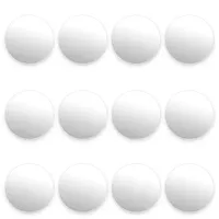 12 Smooth White Foosballs GFOO-002