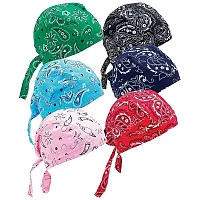 Diamond Plate 6pc Assorted Paisley Cotton Skull Cap Set-GFSKULL4