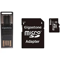 Gigastone(R) Gs-4In1600X64Gb-R Prime Series Microsd(Tm) Card 4-I