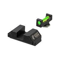 Night Fision Night Sight Set - Oem Glock Height Green Fiber Optic Front/Blank Sq