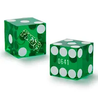 Pair (2) of Official 19mm Casino Dice Used at Fiesta Casinos 796