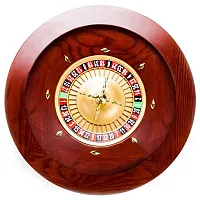19.5&quot; Casino Grade Deluxe Wooden Roulette Wheel GROU-003