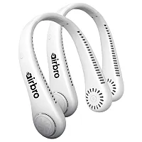Airbro Fne-100 (2Pk) Portable Neck Fan, Bladeless 3 Speeds, 800-Mah Rechargeable