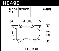 HAWK HB490B665 Brake Pads