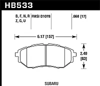 HAWK HB533B668 Brake Pads