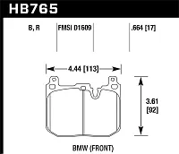 HAWK HB765B664 Hps 5.0 Brake Pads