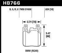 HAWK HB766B624 Hps 5.0 Brake Pads