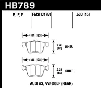 HAWK HB789B600 Hps 5.0 Brake Pads