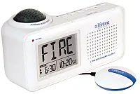Lifetone HLAC151 Bedside Vibrating Fire Alarm and Clock