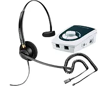 Serene Innovations UA-50 Business Phone Amplifier with Plantronics HW510 Headse