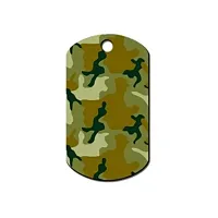 Hillman Group Green Camouflage Print Military ID Tag