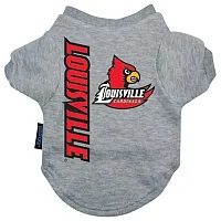 Hunter Louisville Cardinals Heather Grey Pet T-Shirt - Large