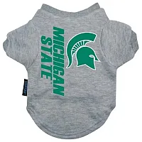 Hunter Michigan State Heather Grey Pet T-Shirt - Large