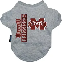 Hunter Mississippi State Heather Grey Pet T-Shirt - Small