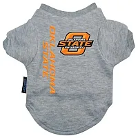 Hunter Oklahoma State Heather Grey Pet T-Shirt - Large