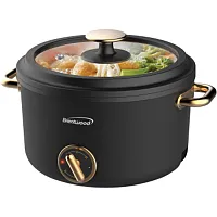 Brentwood 2.5 Liter Multi-Function Electric Hot Pot Cooker in Black