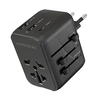 Hypergear 15822 Worldcharge Universal Travel Adapter With Usb/Usb-C (Black)