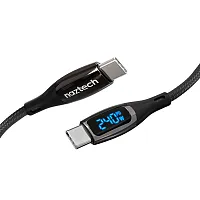 Naztech 16104 Digiwatt Usb-C To Usb-C Digital Led Cable, Black (6 Ft.)