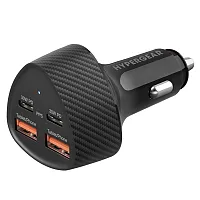 Hypergear 16350 77-Watt Quad-Port Speedboost Fast Car Charger With Dual 30-Watt