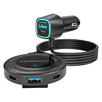 Hypergear 16352 Road Runner 98-Watt 5-Port Front And Backseat Car Charger With D