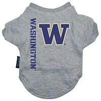 Hunter Washington Huskies Heather Grey Pet T-Shirt - Large