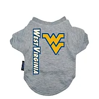 Hunter West Virginia Heather Grey Pet T-Shirt - Large
