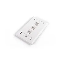 HYPERLINE FP-UM-3-WH 3 Port Window Faceplate White