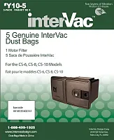 INTERVAC VAC Y105 Y10-5 Dust Bags Cs-6 & Cs-8 Models