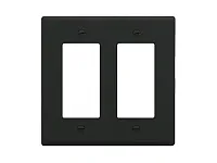 ICC IC107DFDBK Faceplate, Decorex, 2-Gang, Black