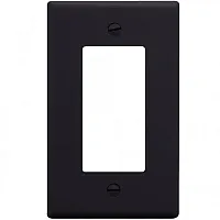 ICC IC107DFSBK Faceplate, Decorex, 1-Gang, Black