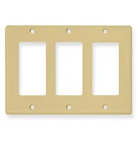 ICC IC107DFTIV Faceplate, Decorex, 3-Gang, Ivory