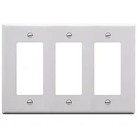 ICC IC107DFTWH Faceplate, Decorex, 3-Gang, White