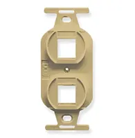 ICC IC107DPIIV Insert, Electrical, 2-Port, Ivory