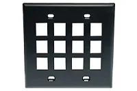 ICC IC107F12BK Ic107F12Bk 12 Port Faceplate Black