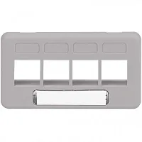 ICC IC107FT4GY Faceplate Furniture Tia 4 Port Gray