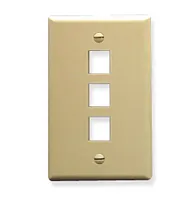 ICC IC107LF3IV Faceplate, Oversized, 3-Port, Ivory