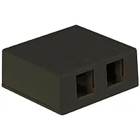 ICC IC107SB2BK Surface Mount Box, 2-Port, Black