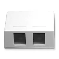 ICC IC107SB2WH Surface Mount Box, 2-Port, White