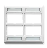 ICC IC108FD4WH Faceplate, Elite, 2-Gang, 4-Port, White