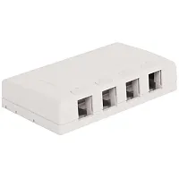 ICC IC108SB4WH Surface Mount Box, Elite, 4-Port, White