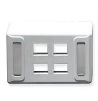 ICC IC108UF4WH Faceplate, Furniture, Univ, 4-Port White